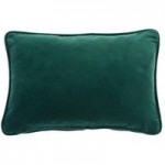 Clara Cotton Velvet Emerald Cushion Emerald