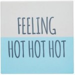 KitchenCraft Feeling Hot Hot Hot Trivet White/Blue