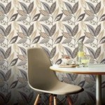 Sylvan Leaf Charcoal Wallpaper Charcoal