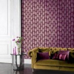 Glam Feather Plum Wallpaper Plum Purple