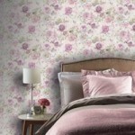 Vintage Floral Pink Wallpaper Pink