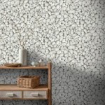 Pebble White Wallpaper White