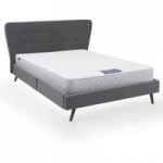 Mid Century Upholstered Bed – Dark Grey Dark Grey