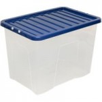 80L Navy Plastic Storage Box Blue