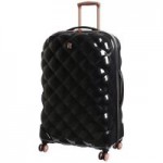 IT Luggage St Tropez Black Hard Shell 30 Inch Suitcase Black