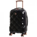 IT Luggage St Tropez Black Hard Shell 22 Inch Cabin Case Black