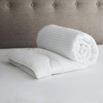 Hotel Sateen Stripe 7.5 Tog Duvet White