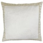 Paoletti Apollo Ivory Embroidered Cushion Black