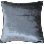 Paoletti Luxe Velvet Anthracite Cushion Grey