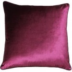 Paoletti Luxe Velvet Cranberry Cushion Cranberry (Red)
