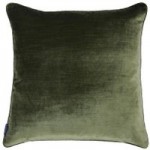 Paoletti Luxe Velvet Olive Cushion Olive (Green)