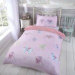 Rapport Home Ellie Elephant Pink Duvet Cover and Pillowcase Set Pink