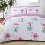 Rapport Home Flamingos Duvet Cover and Pillowcase Set MultiColoured