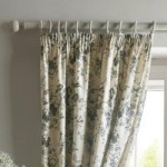 Cabbages & Roses Paris Rose Grey Floral Pencil Pleat Curtains Grey