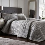 Portfolio Home Lucien Silver Quilted Throw Silver