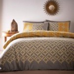 Portfolio Home Joel Ochre Duvet Cover and Pillowcase Set Yellow