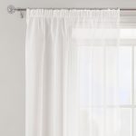 Sheer Elegance White Tape Top Single Voile Panel White