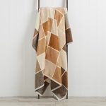 Thermosoft Checked 220cm x 240cm Blanket Latte (Brown)