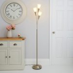 Marble Glass Floor Lamp Silver