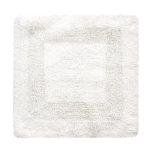 Super Soft Reversible White Square Bath Mat White