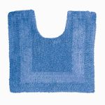 Super Soft Reversible Cornflower Pedestal Mat Cornflower (Blue)