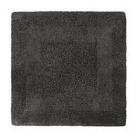 Super Soft Reversible Charcoal Square Bath Mat Charcoal (Grey)