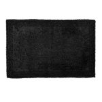 Super Soft Reversible Black Bath Mat Black