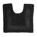 Super Soft Reversible Black Pedestal Mat Black