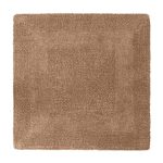 Super Soft Reversible Walnut Square Bath Mat Walnut (Brown)