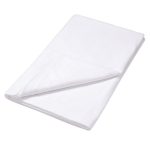 Luxury 100% Brushed Cotton White Flat Sheet White