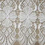 Macrame Cafe Net Tab Top Curtain Fabric White