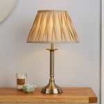 Reeded Table Lamp Gold