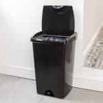 Addis Black Lift Top 48 Litre Bin Black