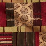 Prague Chenille Patchwork Plum Fabric Dark Purple