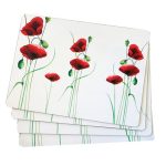 Poppy Placemats Red / White