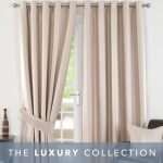 Monaco Natural Eyelet Curtains Cream