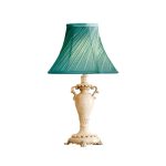 Duck Egg Twist Pleat Resin Table Lamp Duck Egg Blue