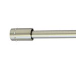 Ritz Extendable Satin Silver Cafe Curtain Pole Dia. 13/16mm Silver