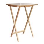 Rubberwood TV Table Light Brown / Natural
