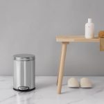 simplehuman Deluxe Fingerprint Proof Round 4.5 Litre Pedal Bin Silver