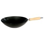 Large Swift Carbon Steel 30cm Wok Black