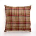 Tweed Woven Cushion Red / Brown