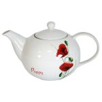Poppy Teapot Gloss White