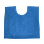 Luxury Cotton Non-Slip Cornflower Pedestal Mat Cornflower (Blue)