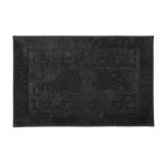 Luxury Cotton Black Non-Slip Bath Mat Black