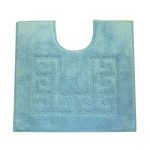 Luxury Cotton Non-Slip Lagoon Pedestal Mat Lagoon (Blue)