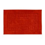 Luxury Cotton Red Non-Slip Bath Mat Red