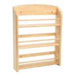 T&G Wooden Scimitar 18 Jar Wall Spice Rack Light Brown / Natural