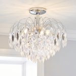 Acrylic Ice Drop Light Fitting Silver