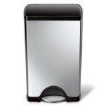 simplehuman 38 Litre Rectangle Stainless Steel Pedal Bin Matt Silver